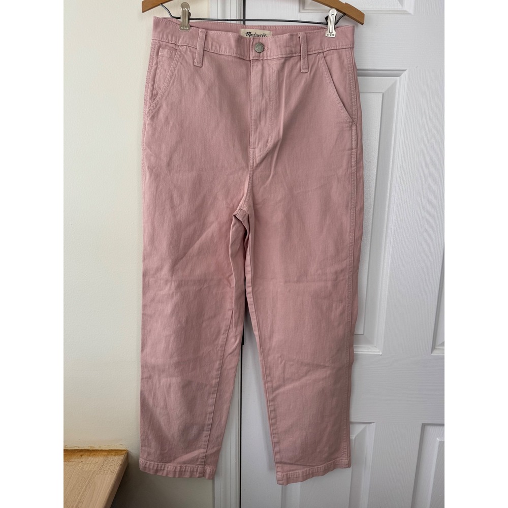 Madewell Classic Straight‎ Leg Pants Rose Pink Cotton Size 27